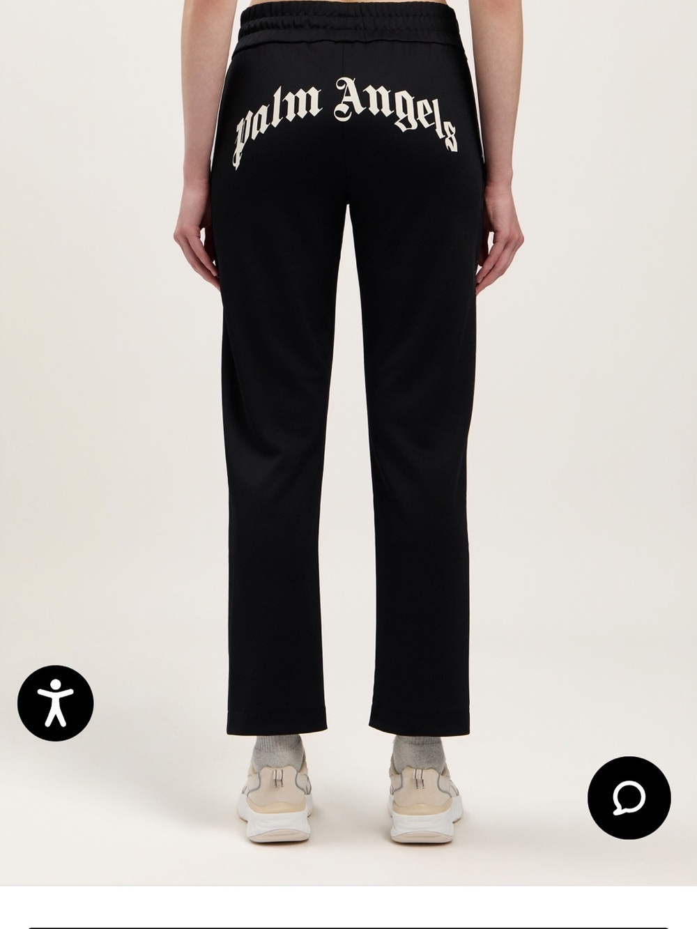 Palm Angels Women Back Curved Logo Track Pants